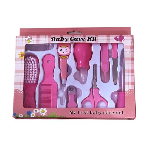  Baby Grooming Kit Set 10 Pcs - Pink 