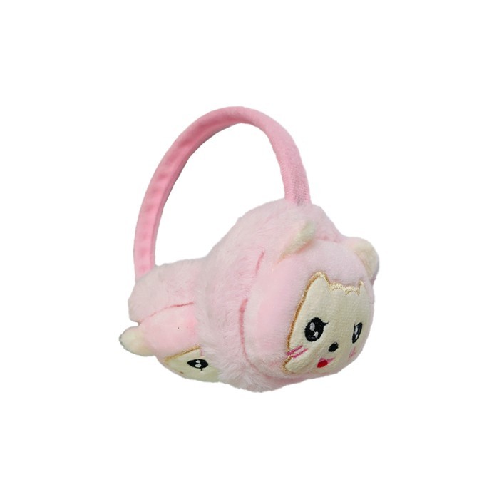  Kitty Design Faux Fur Soft Warm Windproof Earmuffs - Light Pink 