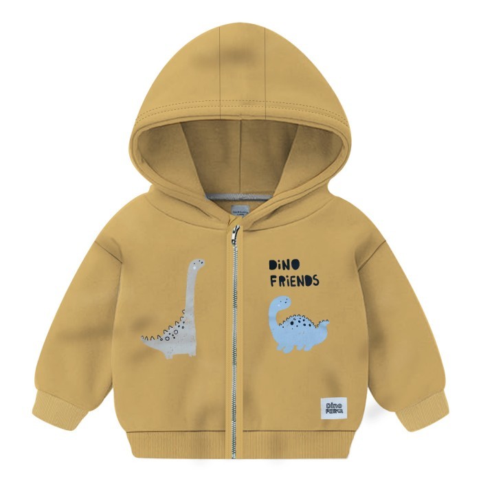  Baby Full Sleeves Hoodie with Zipper - Yellow 