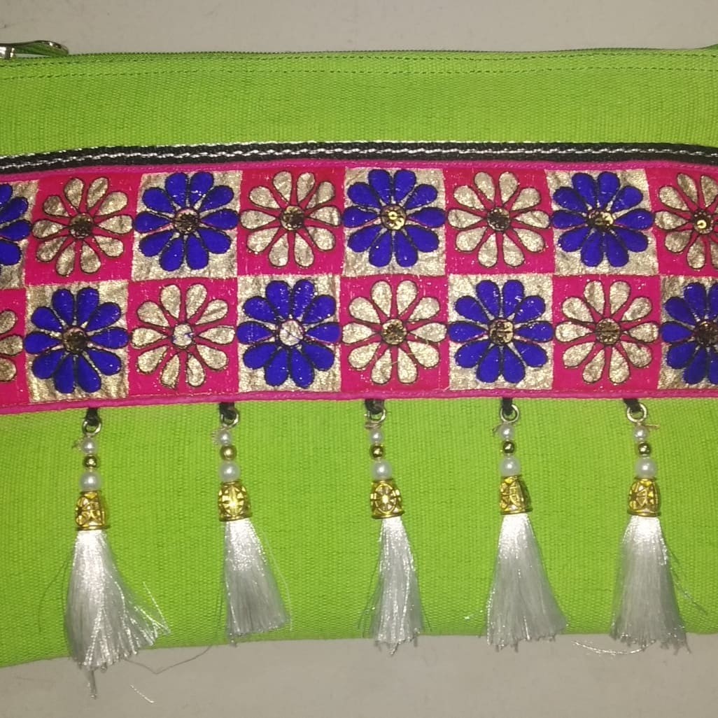  Karukaz Jute Made LADIES Clutches - Green 