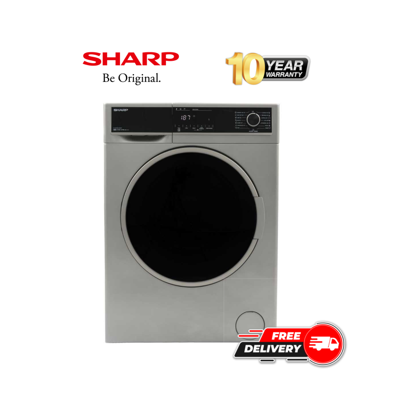  Sharp Full Auto Washing Machine ES-HFH014AS3 | 10 KG – Silver 