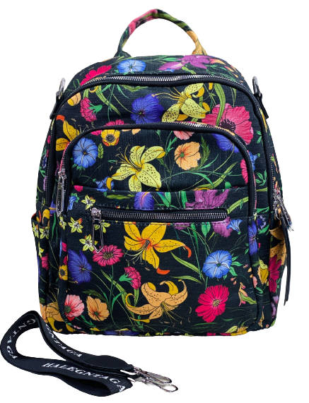 Zip It Good Vera Bradley womens Vera Bradley Campus Backpack, Signature Cotton, nomadic floral, size 14 inch