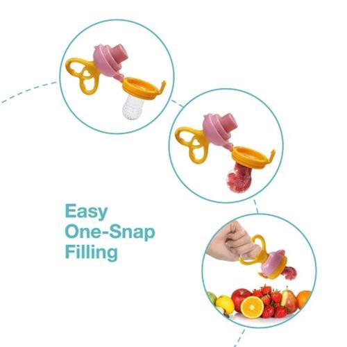 Silicone Food and Fruit Nibbler - Red Green