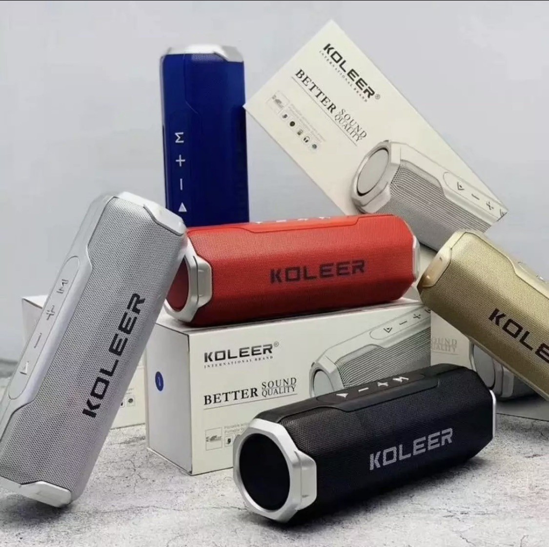  KOLEER S218 New Bluetooth Speaker 1200 mAh Battery Outdoor Portable Sound Box HD Stereo Sound Bass Subwoofer Loudspeaker - Bluetooth Speaker 