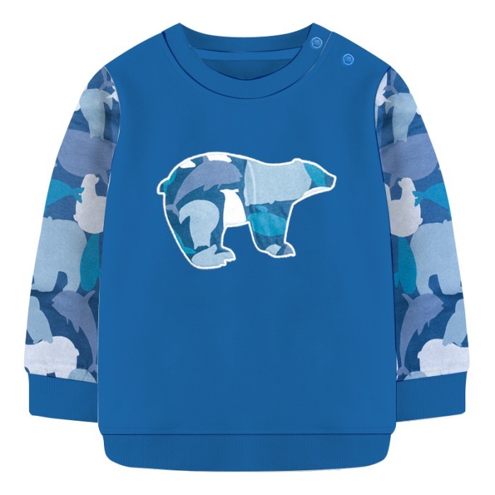  Baby Sweat Shirt Bear Print - Navy Blue 