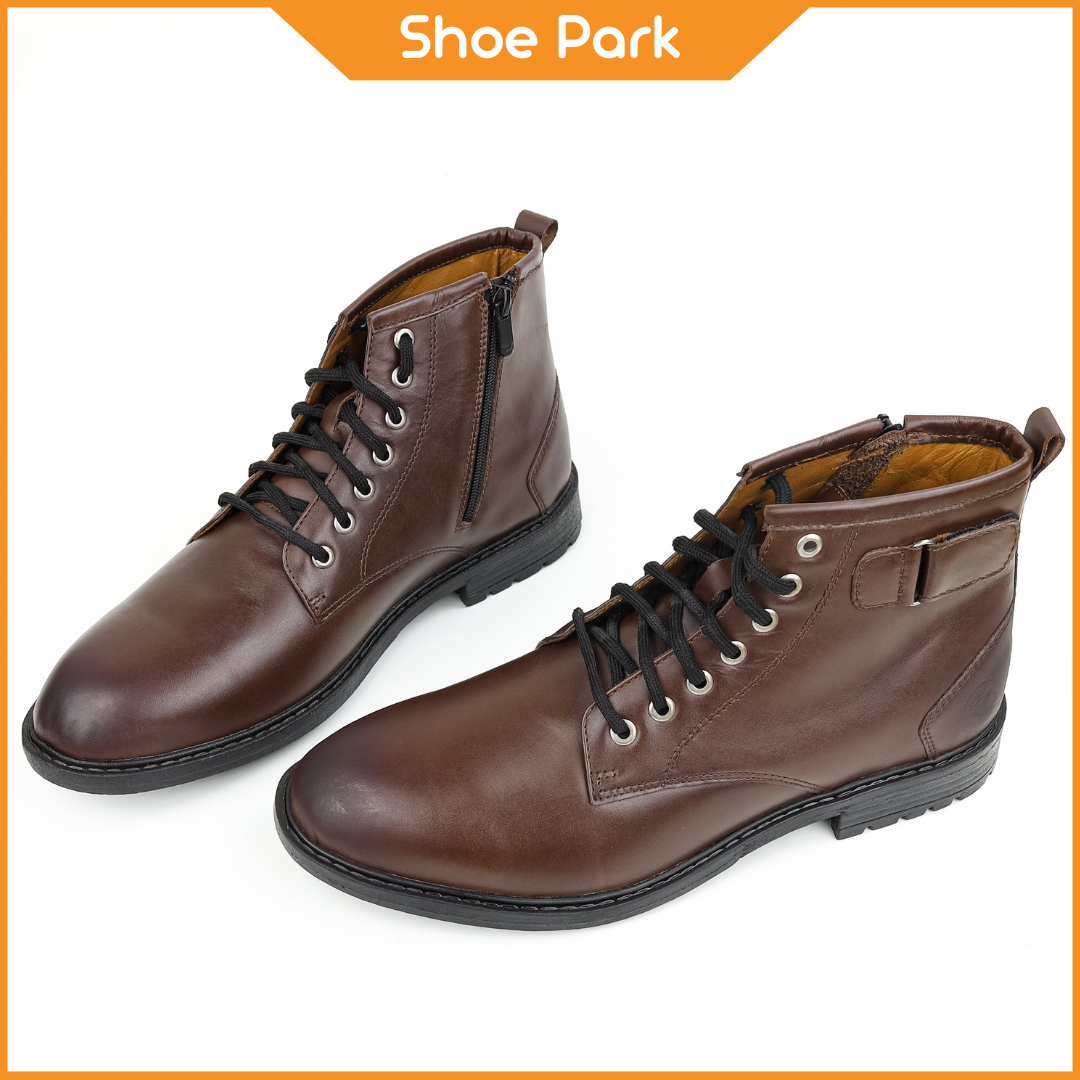  Stylish Leather Boot For Men - Brown 