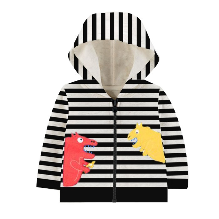  Baby Hoodie Jacket - White and Black 