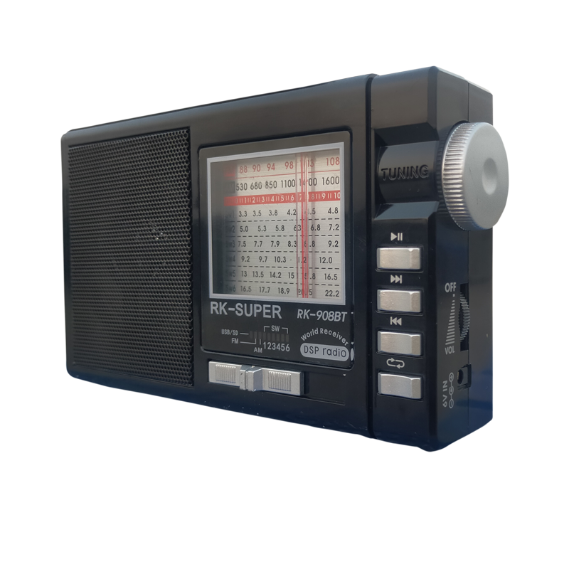 RK Super Bluetooth 9 Band FM Radio With USB TF Music Player - RK - 9803