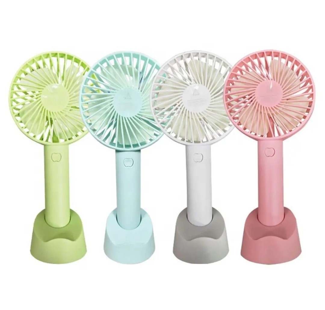  Powerful Hand Fan Cute Design 3 Speed Dual Motors Personal Small Desk Fan with Base 