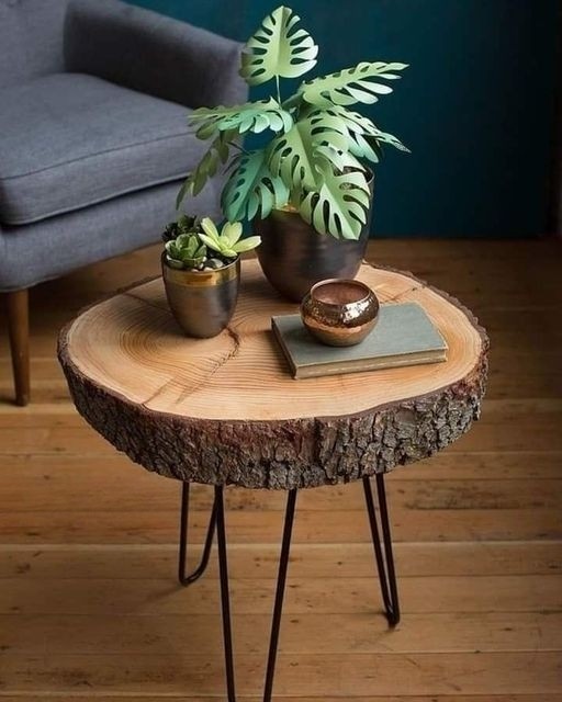 Natural Wood Tea Table