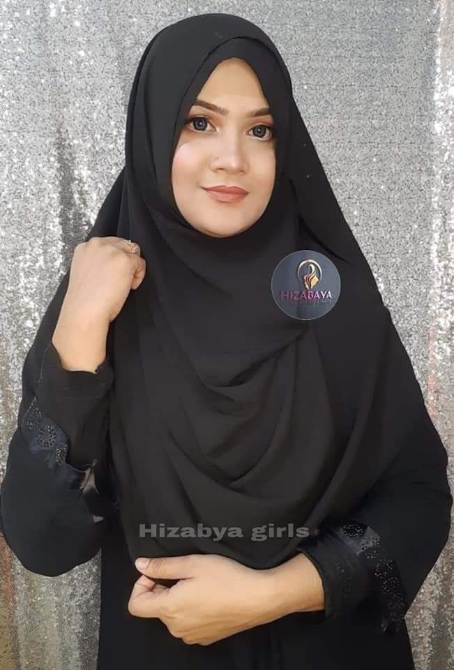 Plain Instant Ready Hijab For Women (Black)