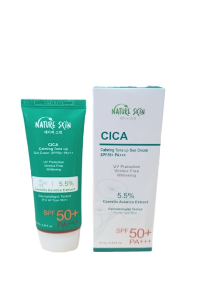  Nature Skin Cica Calming Tone Up Sun Cream SPF50+ PA+++ 72ml 