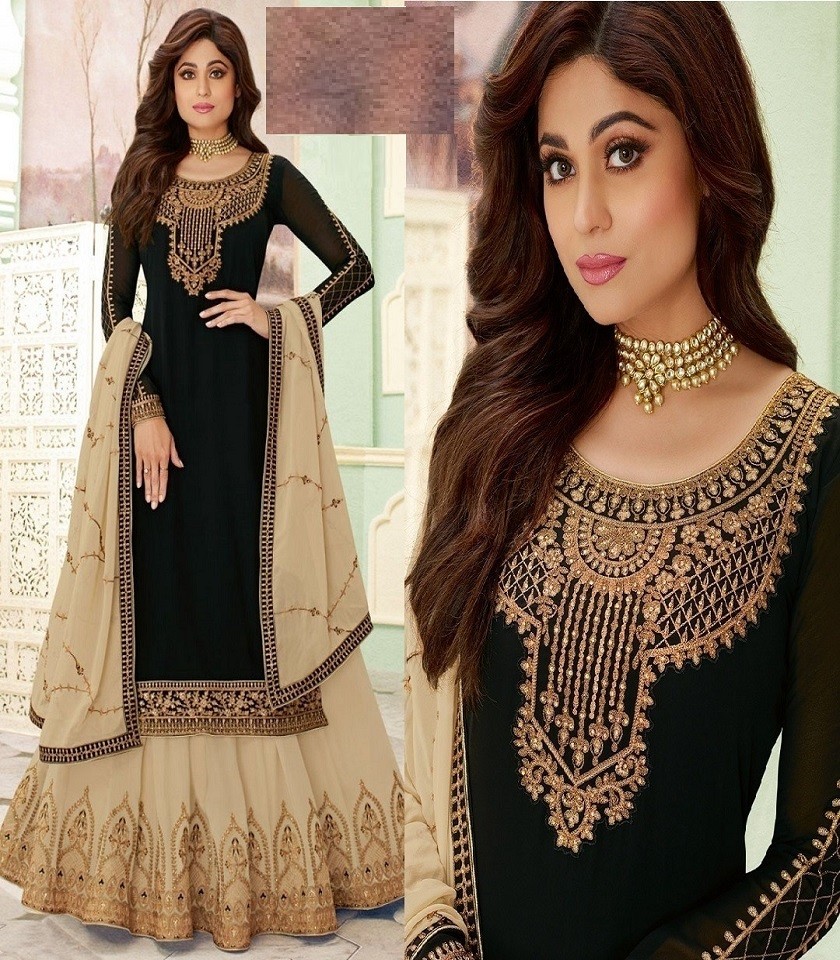  Indian Georgette Sharara Dresses with Long skirt for Women 