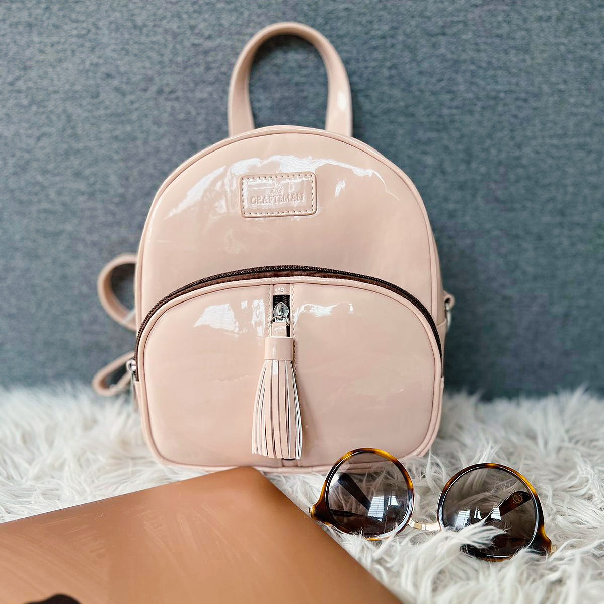  LADIES PATENT BACKPACK 