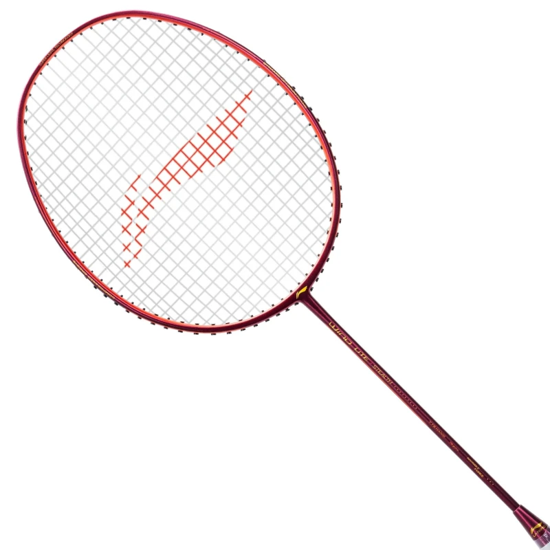  Li-Ning Wind Lite Stealth Strung Badminton Racket -Wine/Red 