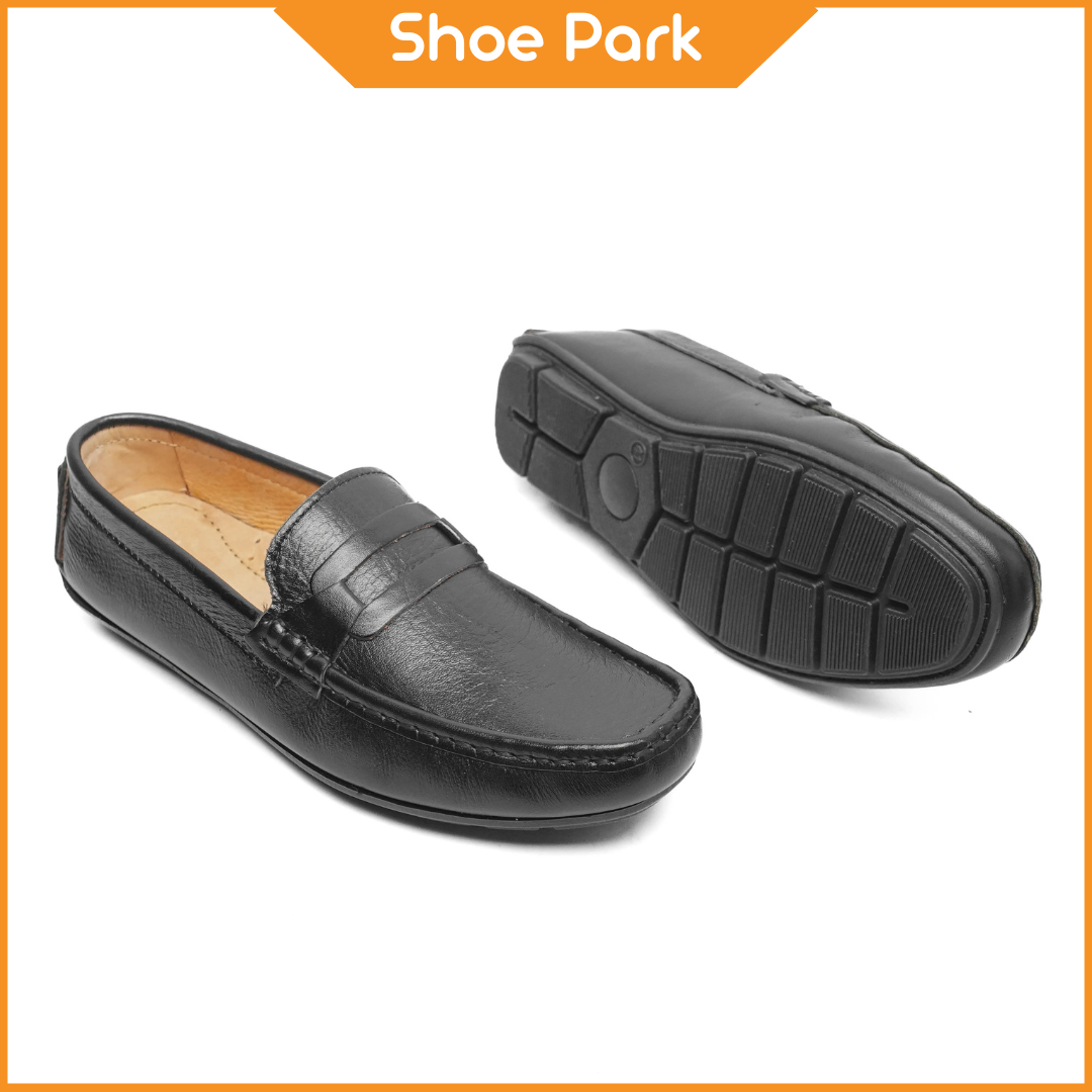  Original Leather Black Satele Loafer For Men 