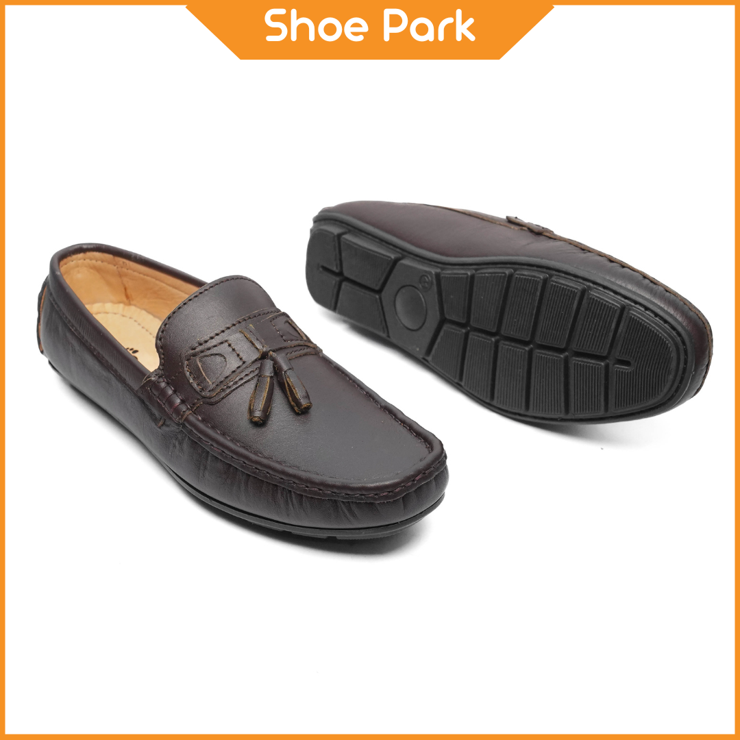  Original Leather Brown Jhumka Loafer For Men 