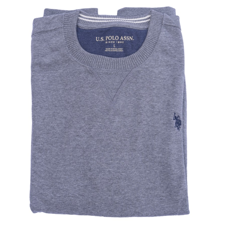  U.S. POLO ASSN. Full Sleeve Solid Men Sweatshirt -  Grey 