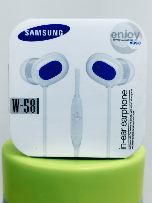 Samsung W-58 In-ear Earphones 3.5mm Headset Handsfree compatible with all androids