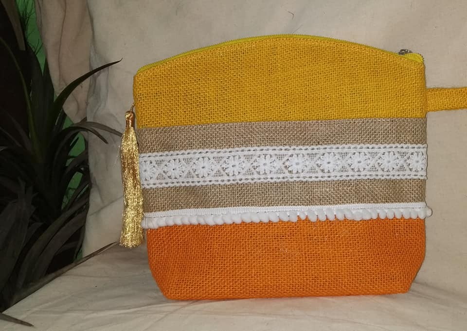  Karukaz Multicolor Handmade Jute LADIES Hand Bag 