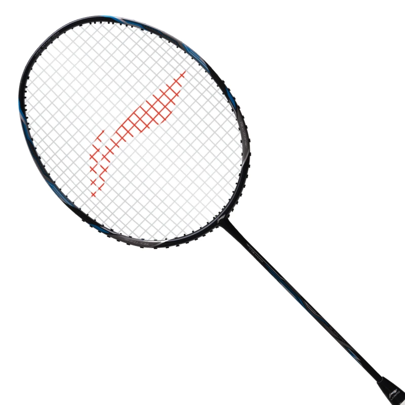  Li-Ning Tectonic 3R Strung Carbon Fibre Badminton Racket-Black/Silver/Blue 