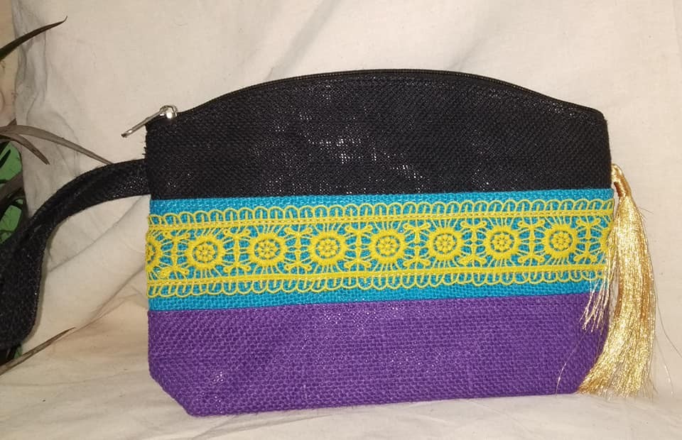  Karukaz Multicolor Handmade Jute LADIES Hand Bag 