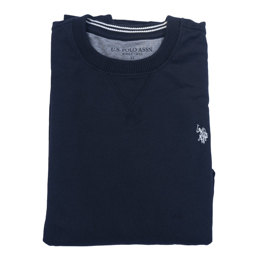  U.S. POLO ASSN. Full Sleeve Solid Men Sweatshirt - Black 