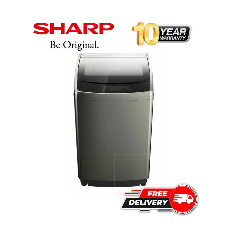  Sharp Full Auto Inverter Washing Machine ES-F140G | 14 KG – Titanium 