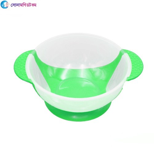  Feeding Bowl- With Silicon Grip Food Bowl- Green Color 