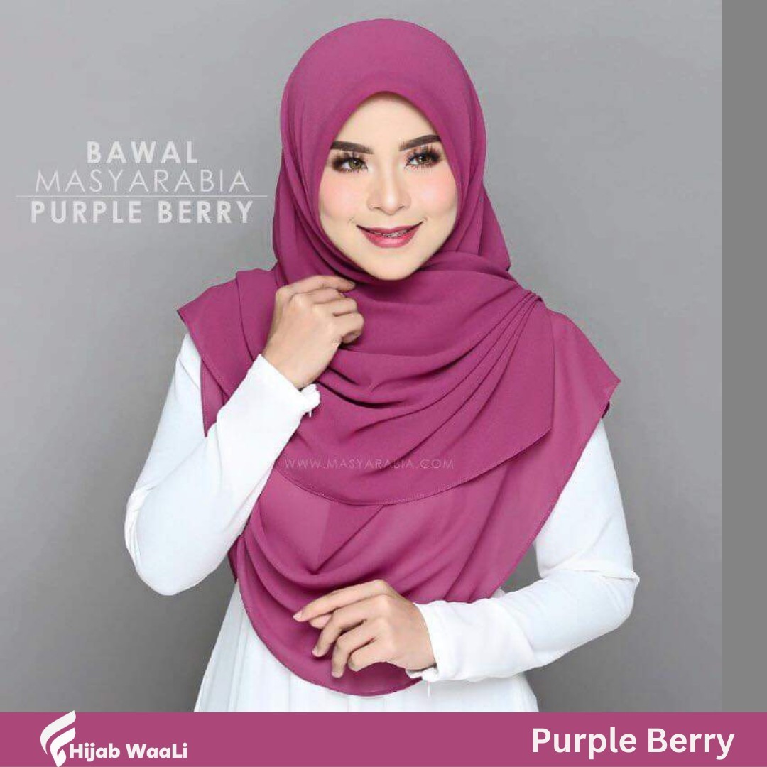  Plain Instant Ready Hijab For Women (Purple Berry) 